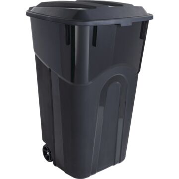 United Solutions Rough and Rugged 32 Gal. Wheeled Trash Can with Attached Lid