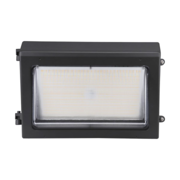 CCT and Wattage Adjustable LED Wall Pack, Integrated Bypassable Photocell, CCT Selectable from 3000, 4000 or 5000K, Wattage Selectable from 29, 40, or 60 Watt, 120-347 Volt