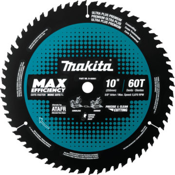 Makita 10" 60T Carbide-Tipped Max Efficiency Miter Saw Blade
