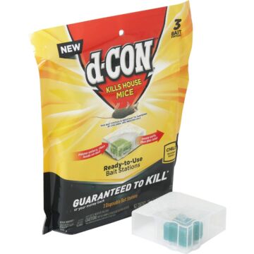 D-Con Disposable Corner Fit Mouse Bait Station (3-Pack)