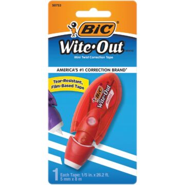 Bic Wite-Out 26.2 Ft. White Mini Correction Tape