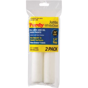 Purdy White Dove 6-1/2 In. x 1/4 In. Jumbo Mini Woven Fabric Roller Cover (2-Pack)