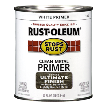 Stops Rust® Spray Paint and Rust Prevention - Clean Metal Primer - Quart - Flat White
