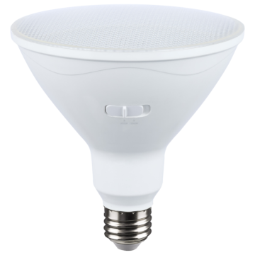 Satco 25 Watt PAR38 LED - 3000K/5000K CCT Selectable - High Lumen - Medium Base - White Finish - 120 Volt