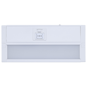 Satco 5 Watt - 8 Inch LED White Under Cabinet Light - 3K/4K/5K CCT Selectable - 50000 Hours - White Finish