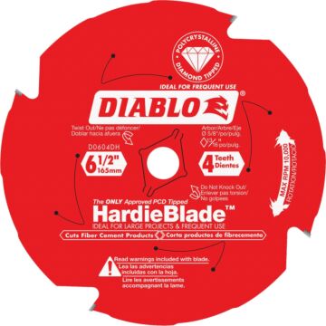Diablo HardieBlade 6-1/2 In. x 4-Tooth (PCD) Fiber Cement Saw Blade