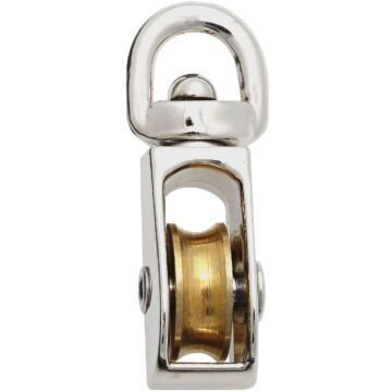 National 3201 3/4 In. O.D. Single Swivel Eye No-Rust Rope Pulley
