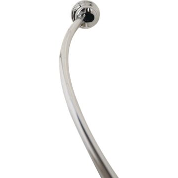 Zenith Zenna Home NeverRust 50 In. to 72 In. Adjustable Fixed or Tension Curved Shower Rod in Bronze