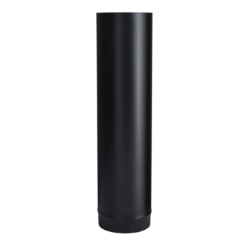 6-in x 24-in Black Single-Wall Stove Pipe