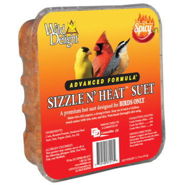D & D Commodities Wild Delight® 372175 11.75 oz Dry Sizzle N’ Heat® Suet Wild Bird Food