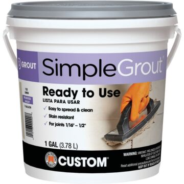 Custom Building Products Simplegrout Gallon Delorean Gray Sanded Tile Grout
