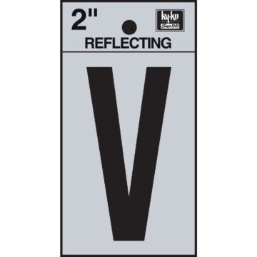 Hy-Ko Vinyl 2 In. Reflective Adhesive Letter, V