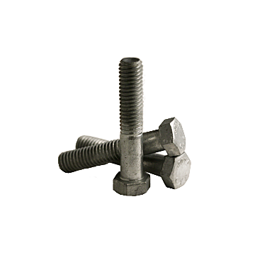Hex Bolt, A307 Grade A, Coarse Thread, 3/8-16, 1-1/2" Length, Hot-Dip Galvanized