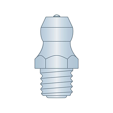 1/4-26 BSF Parallel Thread 0.590 in Straight Grease Fitting