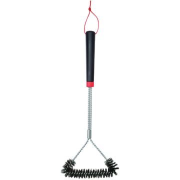 Weber 18 In. Stainless Steel Bristles 3-Sided Grill Cleaning Brush