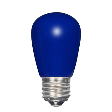 Satco 1.4 Watt LED - S14 - Ceramic Blue - Medium base - 120 Volt - Carded