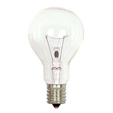 Satco 40 Watt A15 Incandescent - Clear - Appliance Lamp - 1000 Average rated hours - 420 Lumens - Intermediate base - 120 Volt - 2-Card