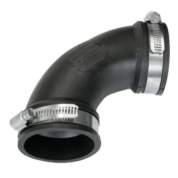 Fernco Flexible 2 In. 90 Deg. Flexible Repair PVC Sewer & Drain Elbow (1/4 Bend)