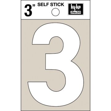 Hy-Ko Vinyl 3 In. Non-Reflective Adhesive Number Three