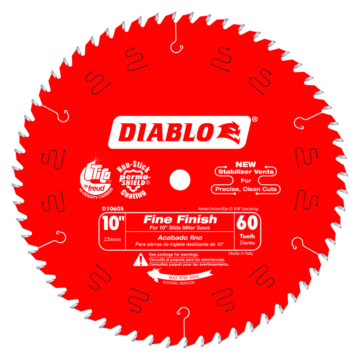 10 in. x 60 Tooth Fine Finish Slide Miter Saw Blade