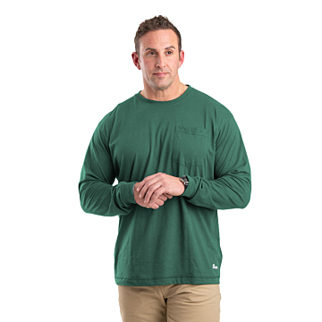 Performance Long Sleeve Pocket Tee (Pine Green)