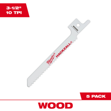 Milwaukee 3-1/2" 10 TPI SAWZALL® Blade for Wood Scroll (5 PK)