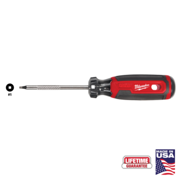 Milwaukee #1 Square 3" Cushion Grip Screwdriver (USA)