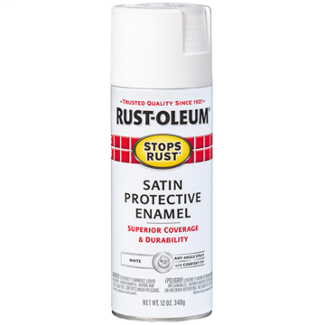 Stops Rust® Spray Paint and Rust Prevention - Protective Enamel Spray Paint - 12 oz. Spray - Satin White