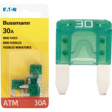 Bussmann 30-Amp 32-Volt ATM Blade Mini Automotive Fuse (5-Pack)