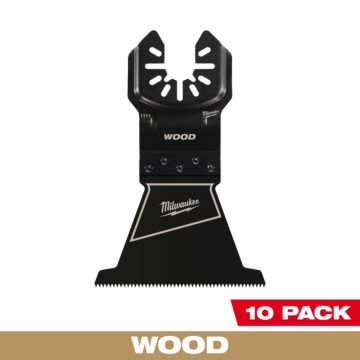 Milwaukee 2-1/2” High Carbon Steel Wood Universal Fit Oscillating Multi-Tool Blade (10 PK)