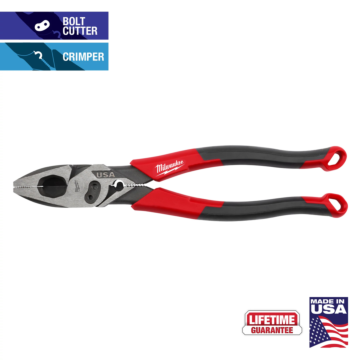 Milwaukee 9" Lineman's Comfort Grip Pliers w/ Crimper and Bolt Cutter (USA)