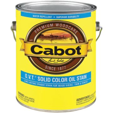 Cabot O.V.T. VOC Compliant Solid Color Exterior Stain, Medium Base, 1 Gal.