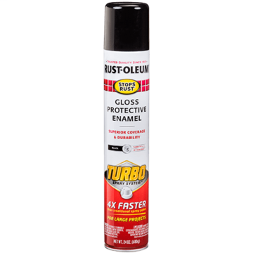 Stops Rust® Spray Paint and Rust Prevention - Turbo Spray Protective Enamel - 24 oz. Spray - Gloss Black