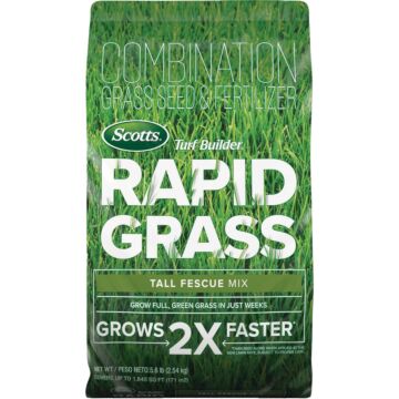 Scotts Turf Builder Rapid Grass 5.6 Lb. 1845 Sq. Ft. Coverage Tall Fescue Mix Seed & Fertilizer Combination