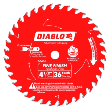 4-1/2 in. 36 Tooth Fine Finish Saw Blade