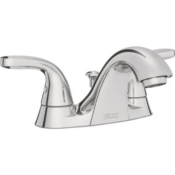 American Standard Cadet Chrome 2-Handle Lever 4 In. Centerset Bathroom Faucet with Pop-Up