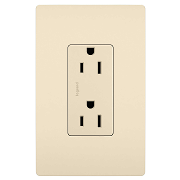 Pass & Seymour radiant® Tamper-Resistant Outlet, Light Almond
