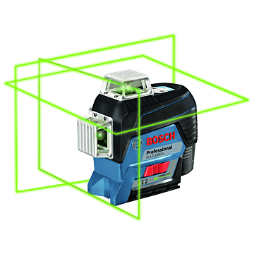 360⁰ Connected Green-Beam Three-Plane Leveling and Alignment-Line Laser