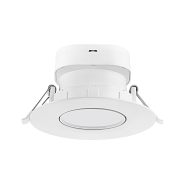 7 watt LED Direct Wire Downlight; Gimbaled; 4 inch; 2700K; 120 volt; Dimmable