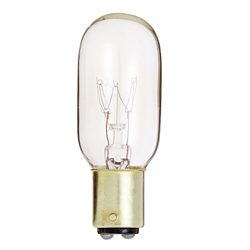 Satco 25 Watt T8 Incandescent - Clear - 2500 Average rated hours - 190 Lumens - DC Bay base - 130 Volt - Carded