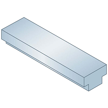 Step Key Stock 3/16 x 1/8 x 1 Ft Type 1 Zinc Clear Overall Height: 3/32 + 1/16
