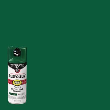Rust-Oleum Stops Rust 12 Oz. Custom Spray 5 in 1 Gloss Spray Paint, Hunter Green