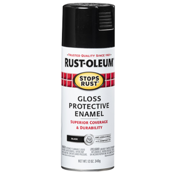 Stops Rust® Spray Paint and Rust Prevention - Protective Enamel Spray Paint - 12 oz. Spray - Gloss Black