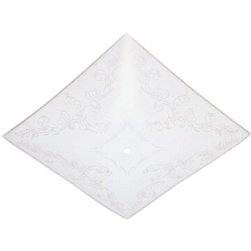 Westinghouse 12 In. White Square Floral Design Ceiling Diffuser