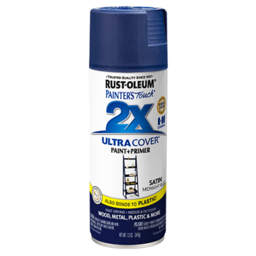 Painter's Touch® 2X Ultra Cover® Spray Paint - 2X Ultra Cover Satin Spray - 12 oz. Spray - Satin Midnight Blue