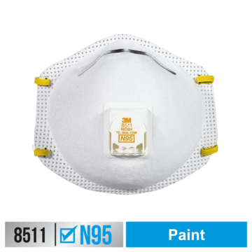 3M Paint Sanding Valved Respirator 8511P2-DC-PS, 2 ea/pk, 6 pks/cs