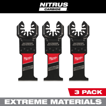 Milwaukee 1-3/8" NITRUS™ Carbide Extreme Materials Universal Fit Oscillating Multi-Tool Blade (3 PK)