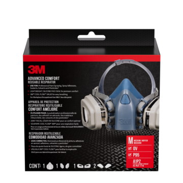 3M ™ Professional Paint Respirator 7512PA1-A-PS, Medium, 1/pk, 4 pks/cs