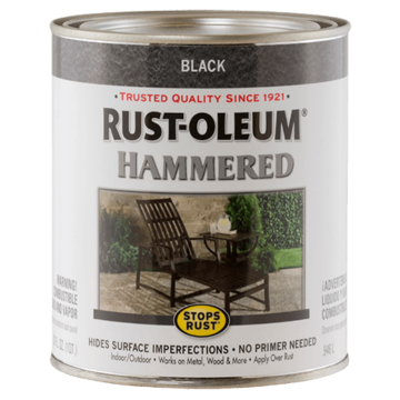 Stops Rust® Spray Paint and Rust Prevention - Hammered Brush-On Paint - Quart - Black