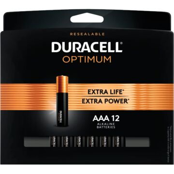 Duracell Optimum AAA Alkaline Battery (12-Pack)